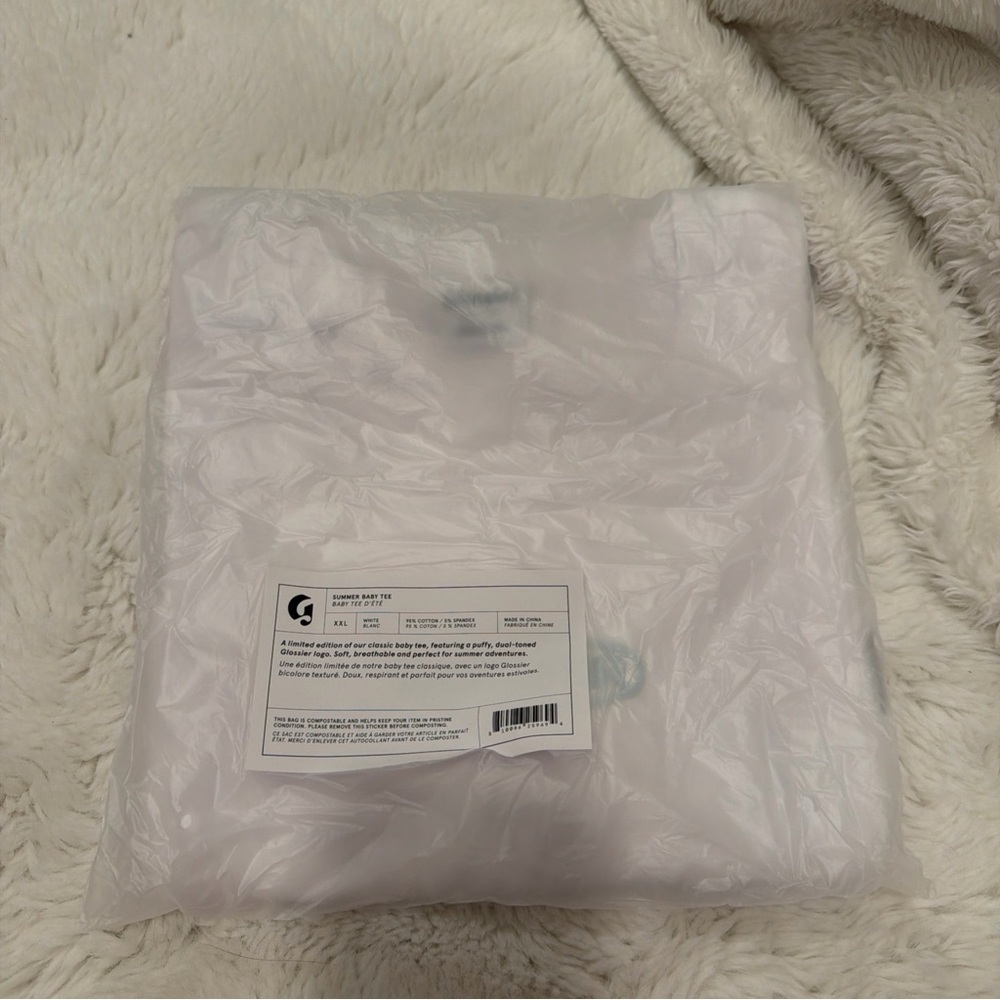 Limited Edition Glossier Summer Baby Tee - White XXL 2XL